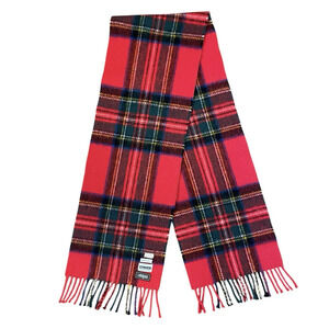 Vtg Royal Stewart Plaid Tartan Wool Scarf Begg of Ayr I. Magnin MADE IN SCOTLAND